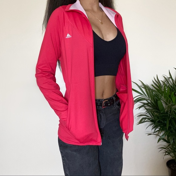 Adidas Hot Pink Zip Up Jacket - Picture 3 of 6